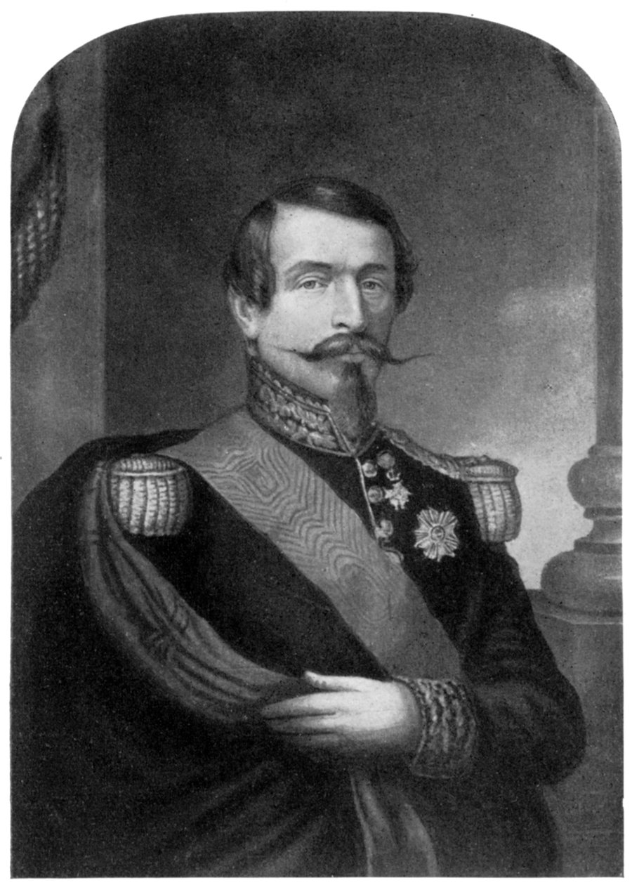 Charles Louis Napoleon Bonaparte, a francia császár, 1910. század. alkotó: George Baxter