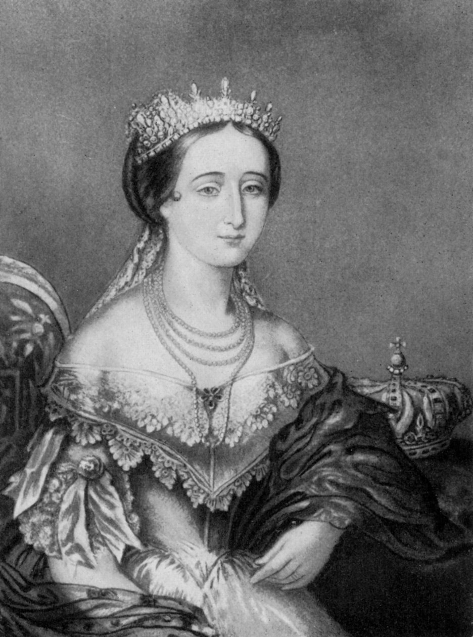 Eugenie de Montijo, francia császárnő hitvese 1853-1857, 1910. alkotó: George Baxter
