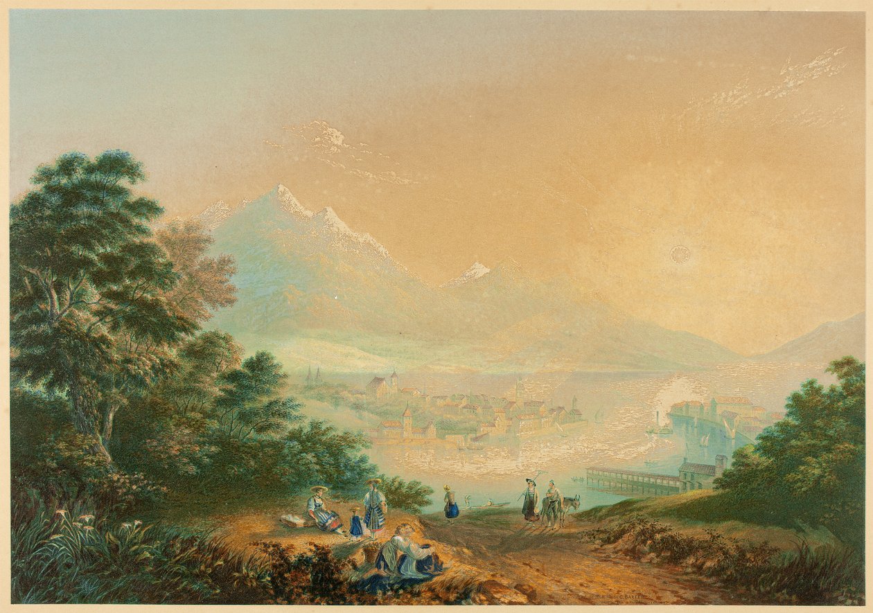 Luzerni-tó, Svájc alkotó: George Baxter