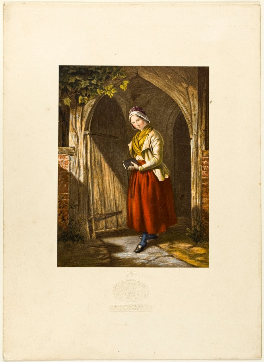 Visszatérés az imáról alkotó: George Baxter