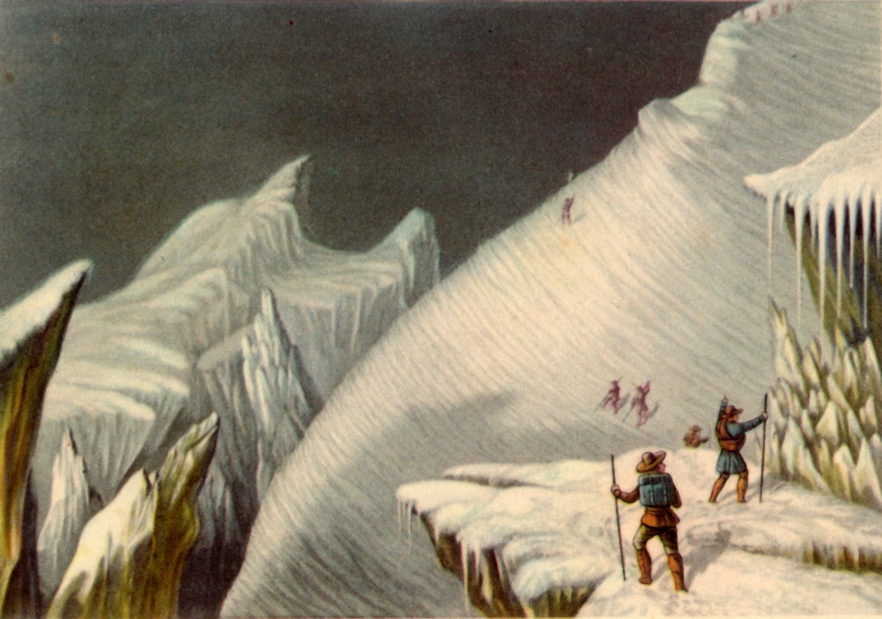 Színpad a Mont Blanc emelkedőjében, 1853, 1946. alkotó: George Baxter