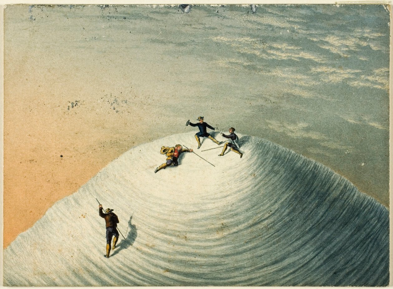 A csúcs, a Mont Blanc megmászásából alkotó: George Baxter
