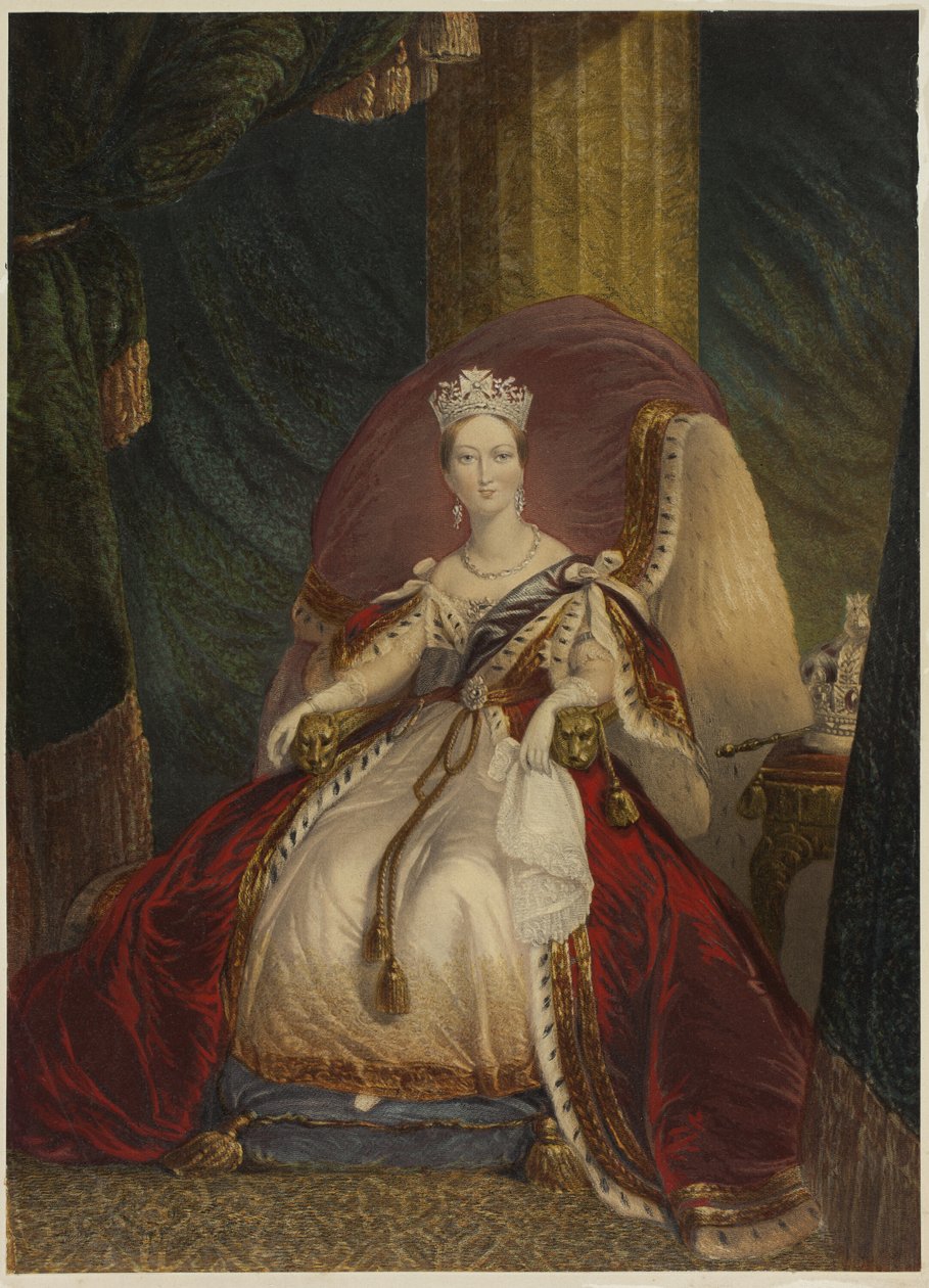 Viktória, Nagy-Britannia királynője, India stb. alkotó: George Baxter
