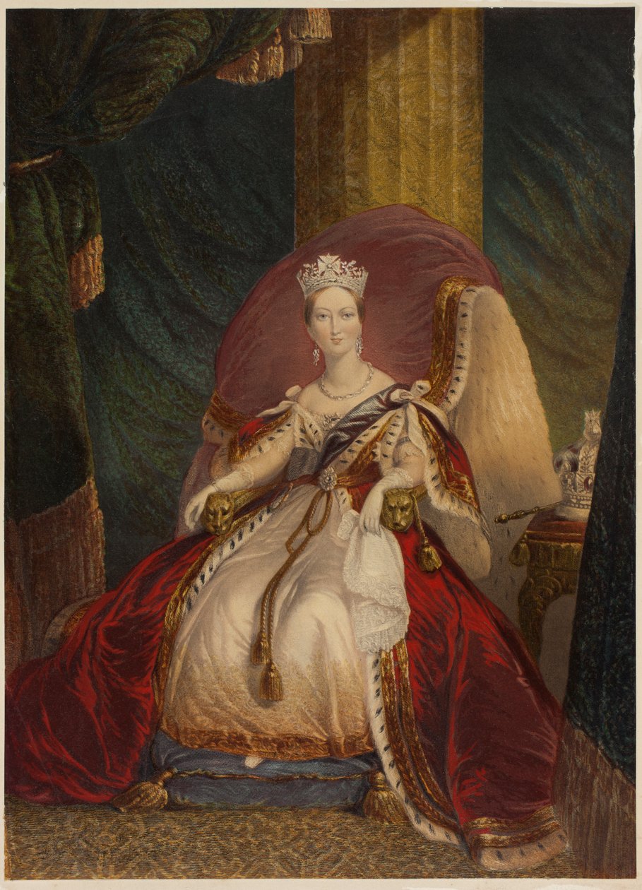 Viktória, Nagy-Britannia királynője, India stb. alkotó: George Baxter
