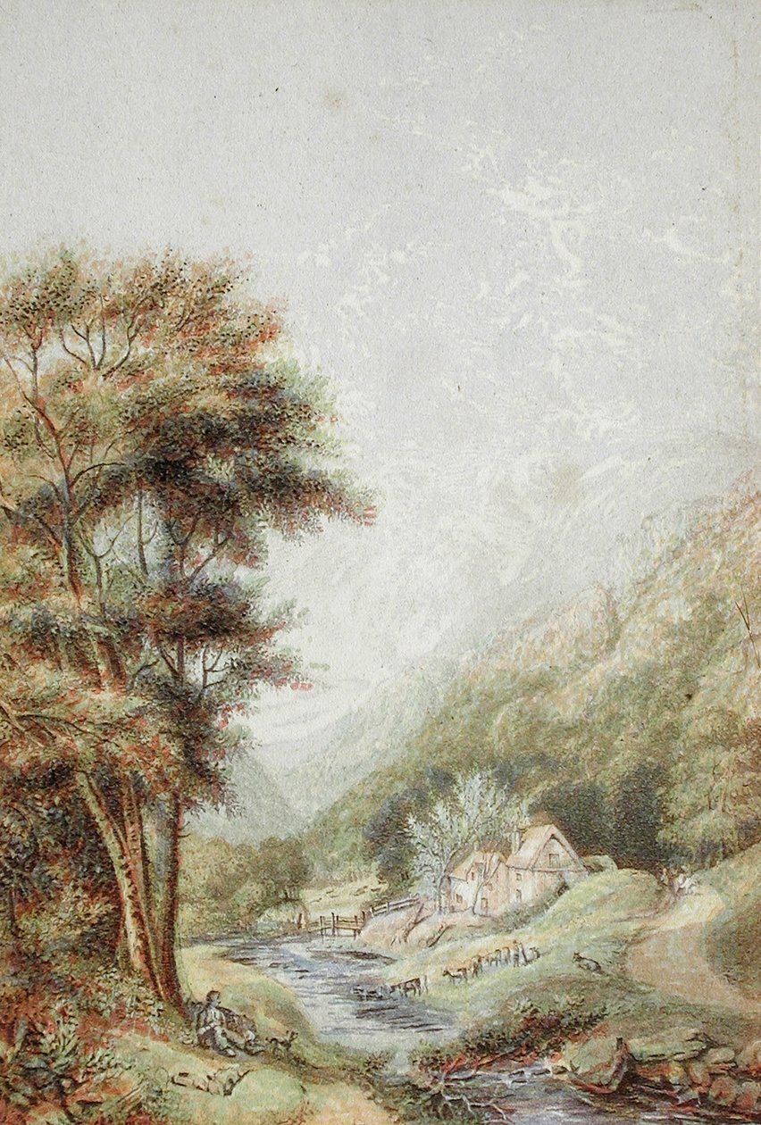 Vízimalom a Wye folyón alkotó: George Baxter