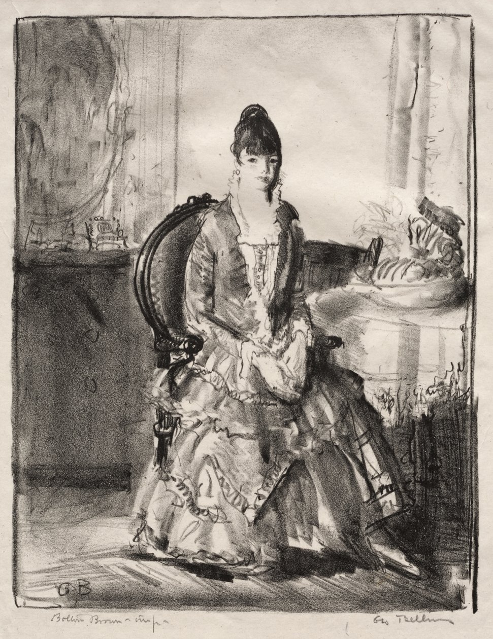 Kompozíció: Emma egy szobában alkotó: George Bellows