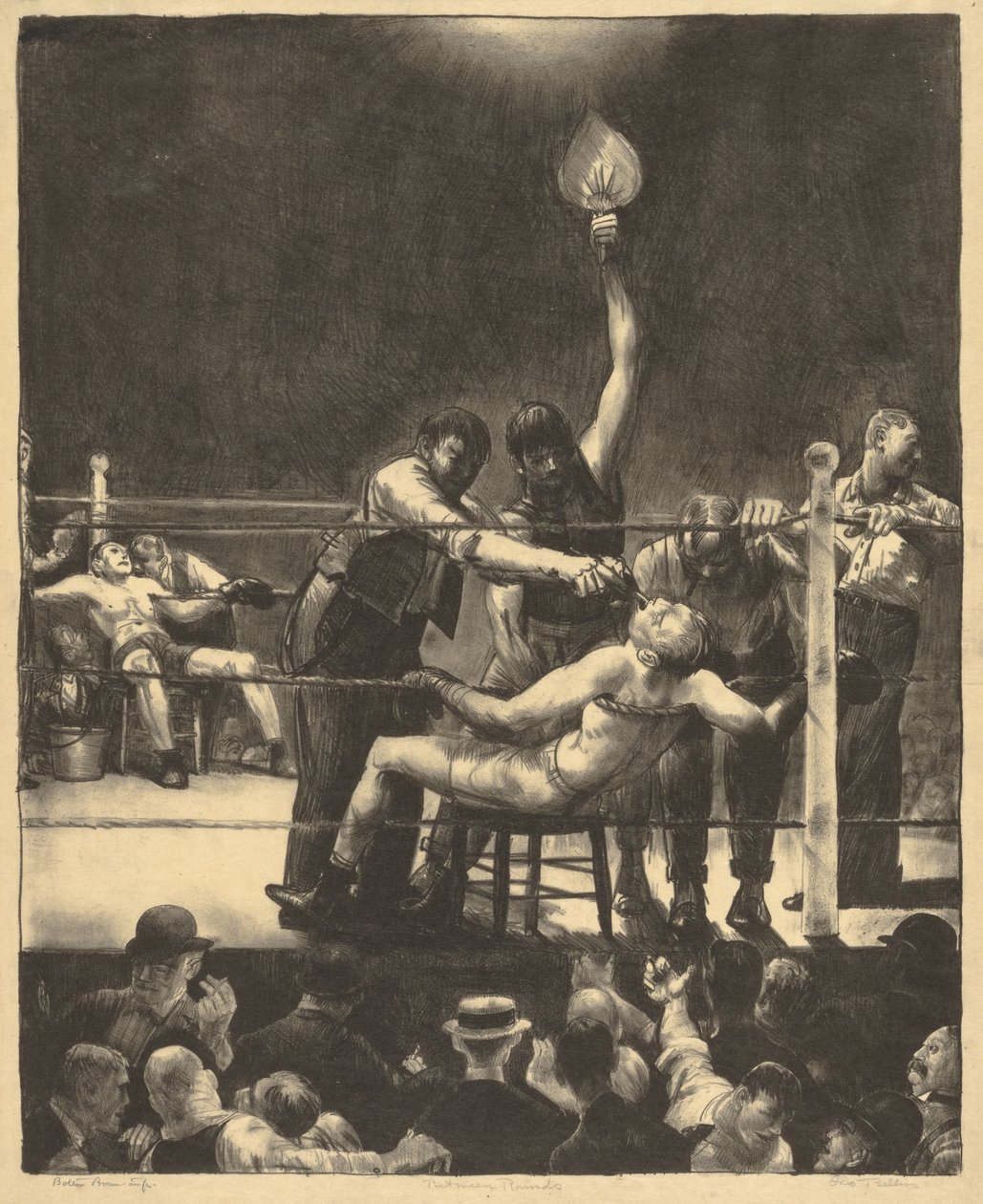 Menetek között, nagy, első kő alkotó: George Bellows