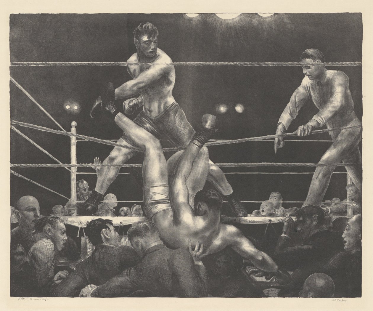 Dempsey és Firpo alkotó: George Bellows