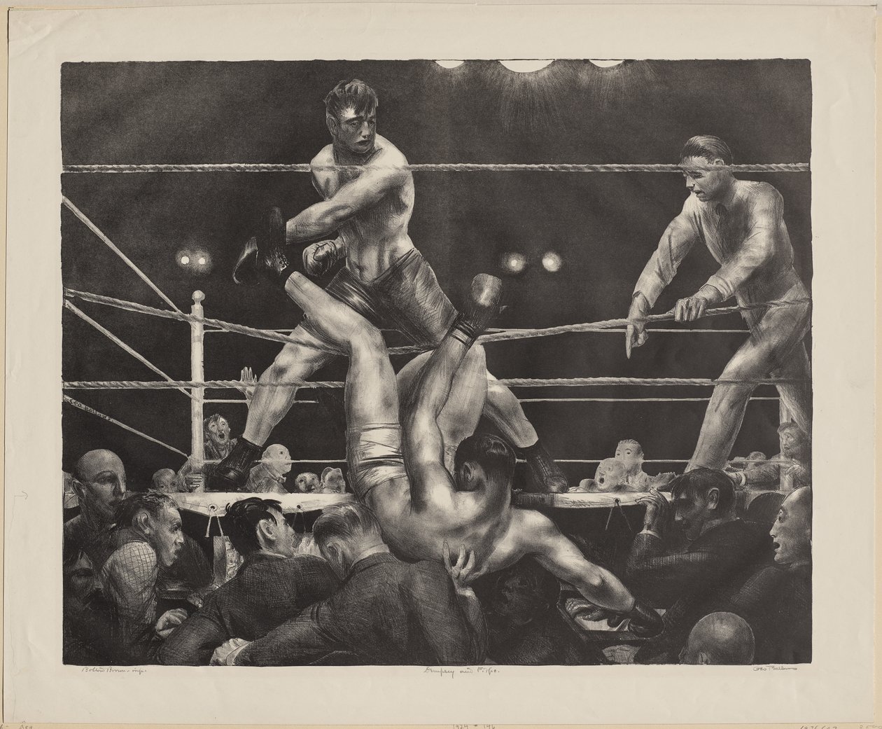 Dempsey és Firpo alkotó: George Bellows