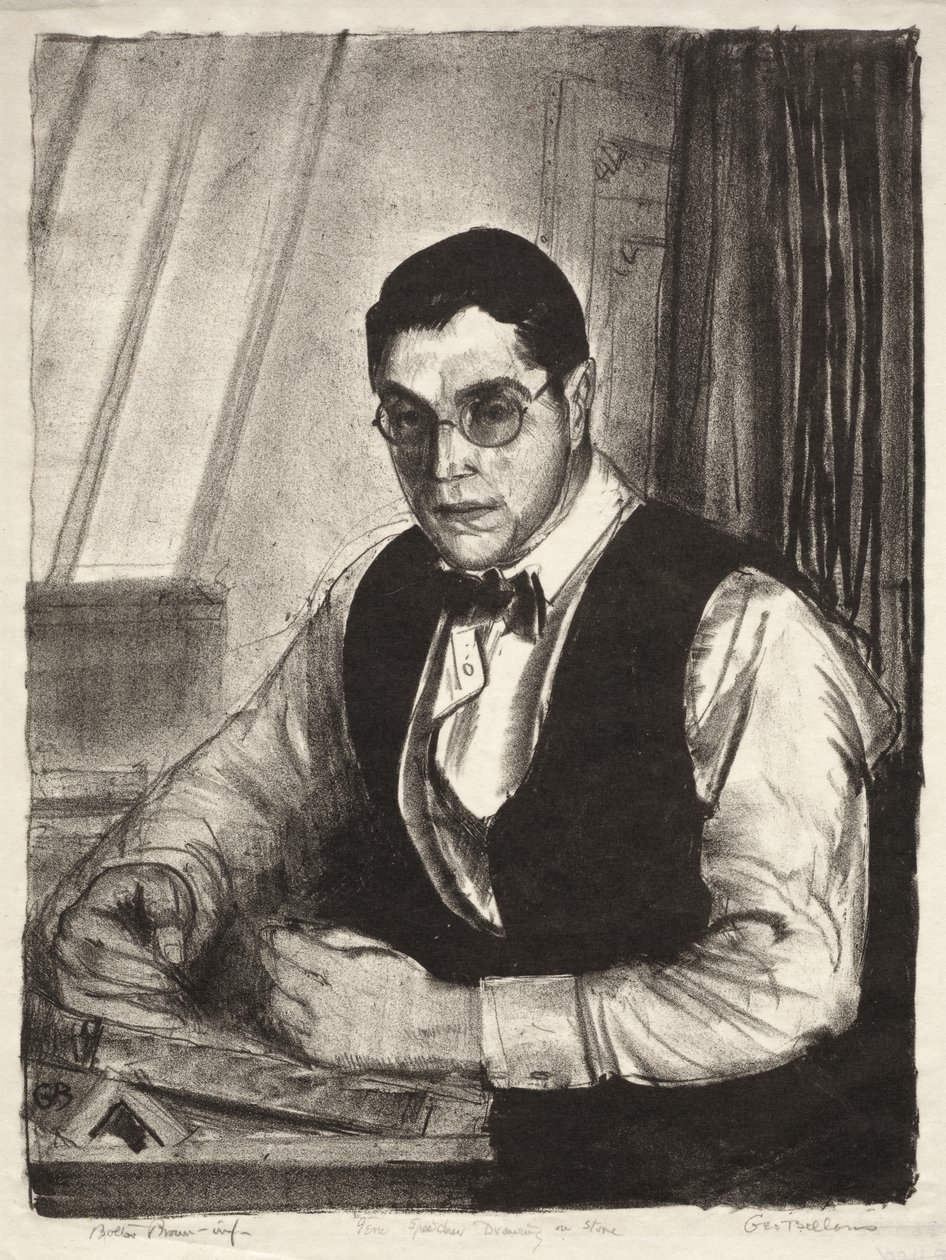 Gene Speicher követ rajzol alkotó: George Bellows