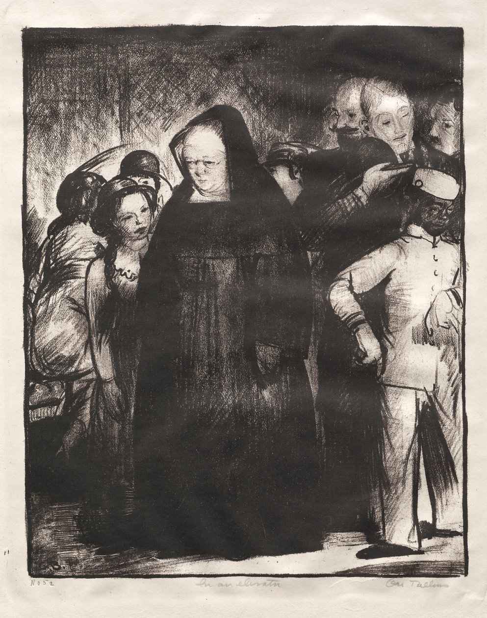 Egy liftben alkotó: George Bellows