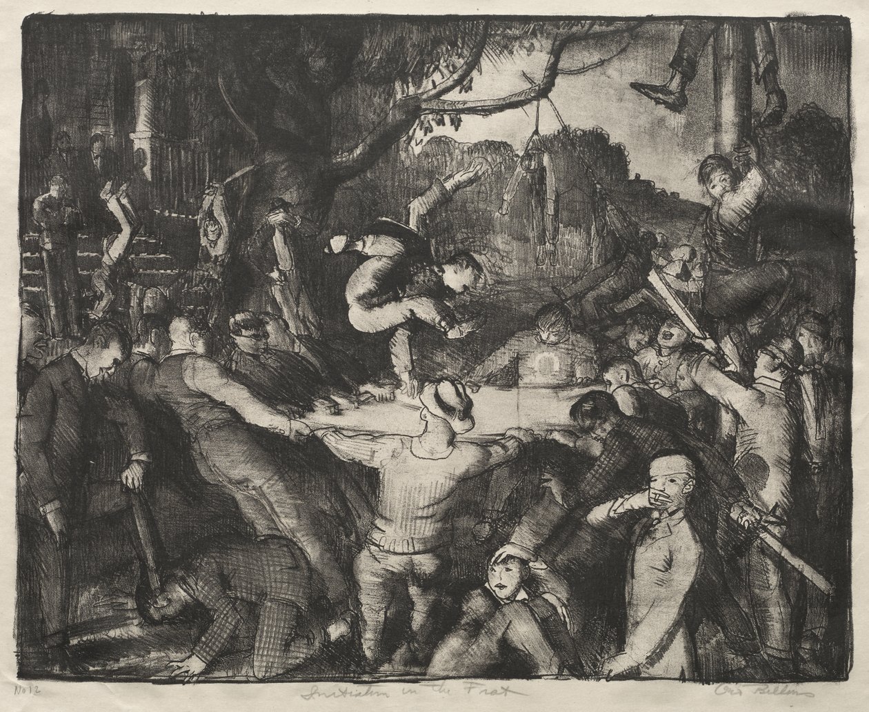 Beavatás a diáktestvériségbe alkotó: George Bellows