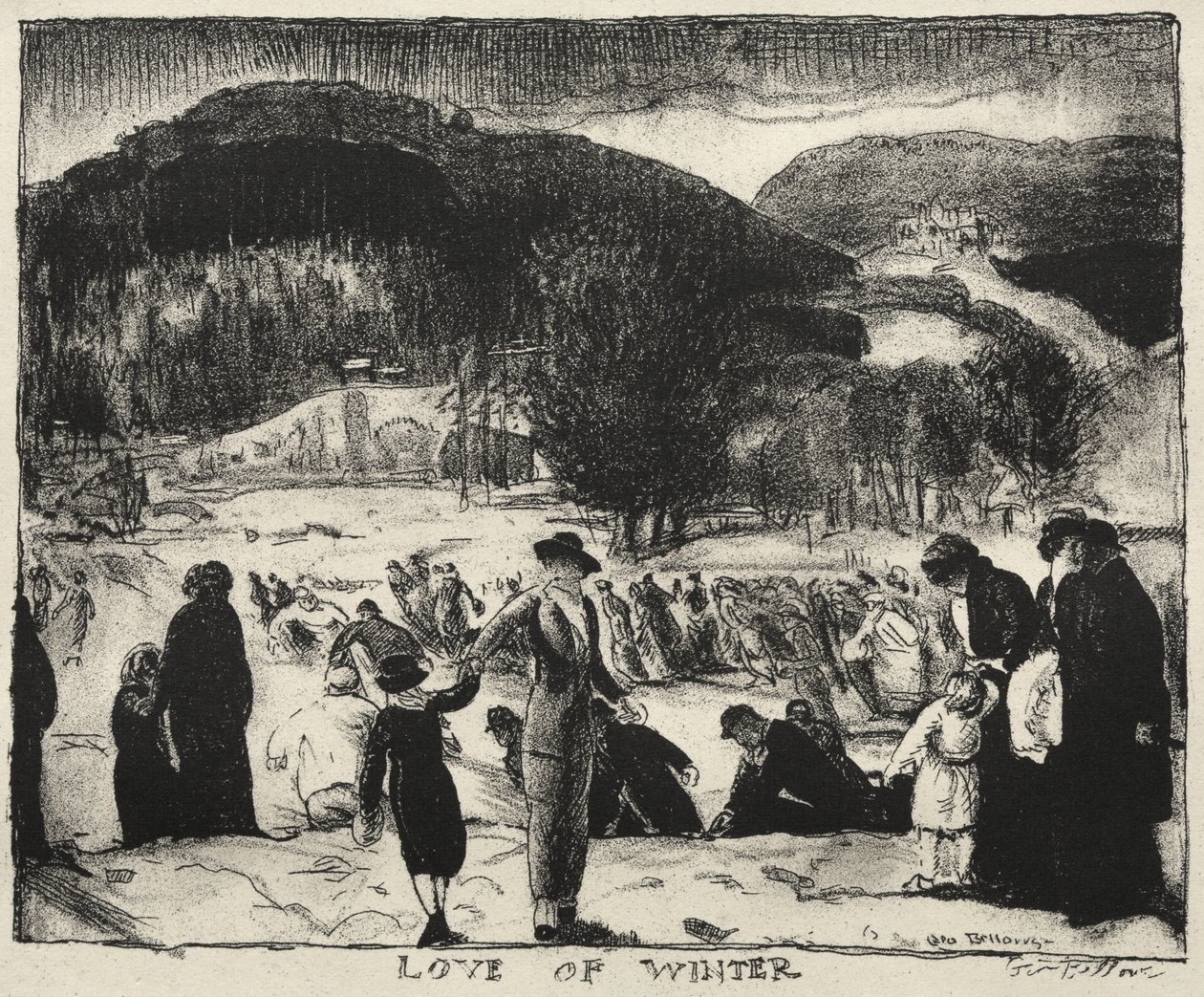 A tél szeretete, 1917 karácsonya alkotó: George Bellows