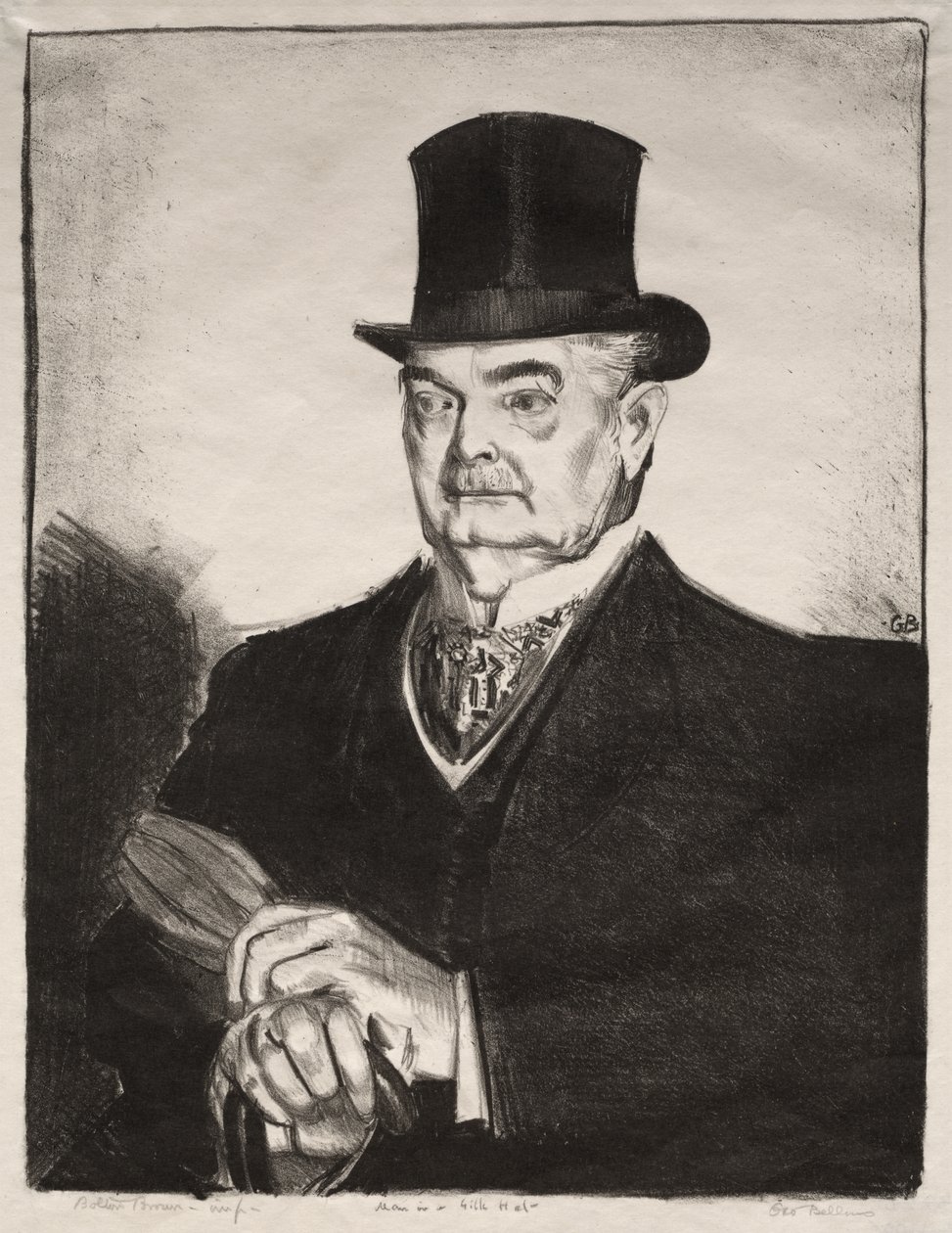 A selyemkalapos férfi alkotó: George Bellows