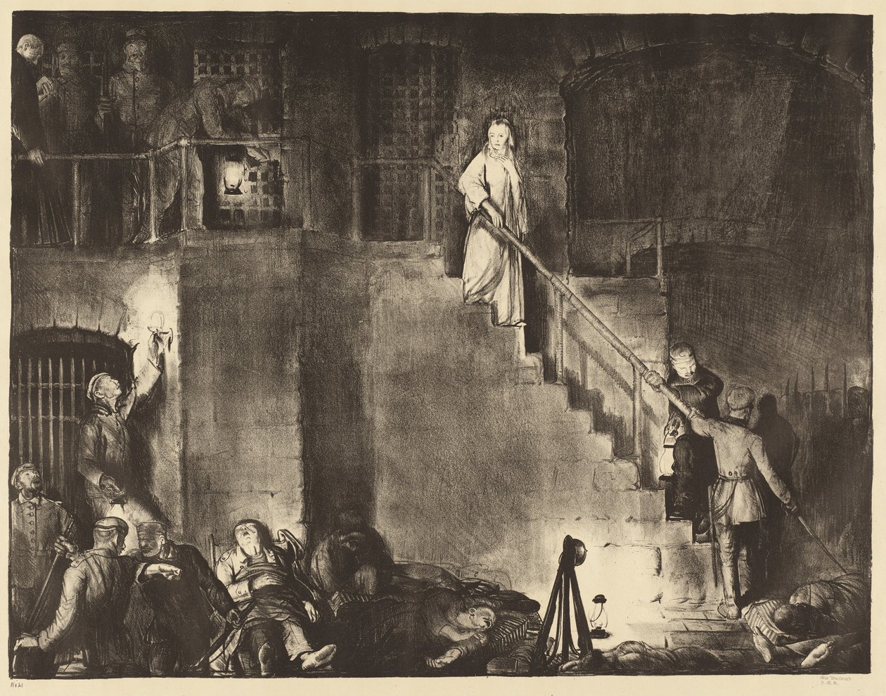 Edith Cavell meggyilkolása alkotó: George Bellows