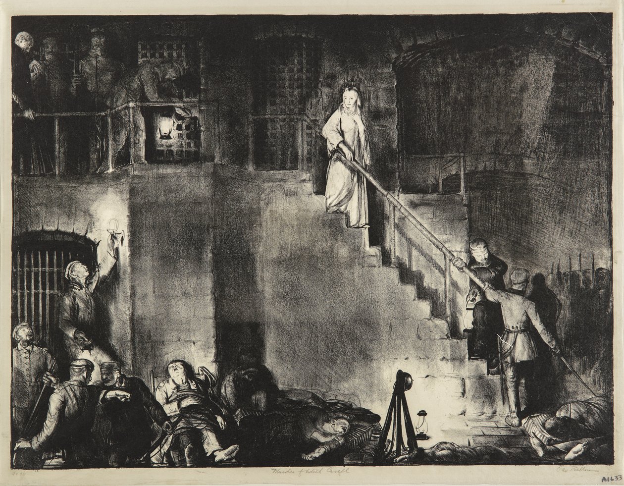Edith Cavell meggyilkolása alkotó: George Bellows