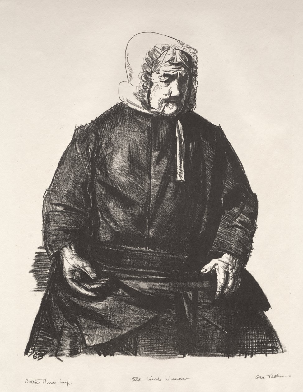 Egy idős ír asszony alkotó: George Bellows