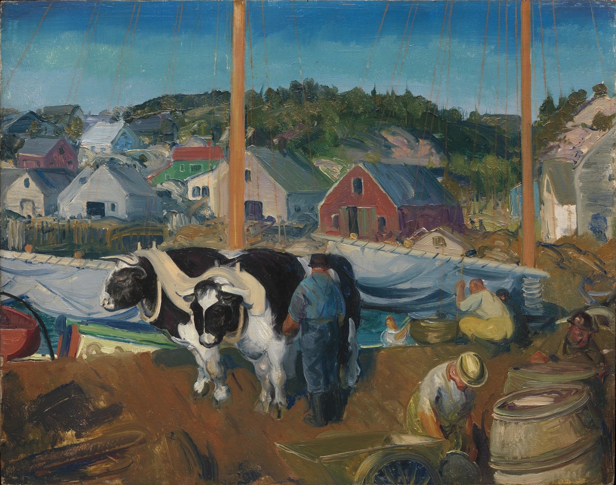 Ox Team, Wharf at Matinicus alkotó: George Bellows