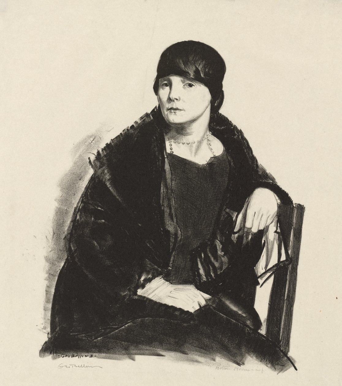 R. asszony portréja alkotó: George Bellows