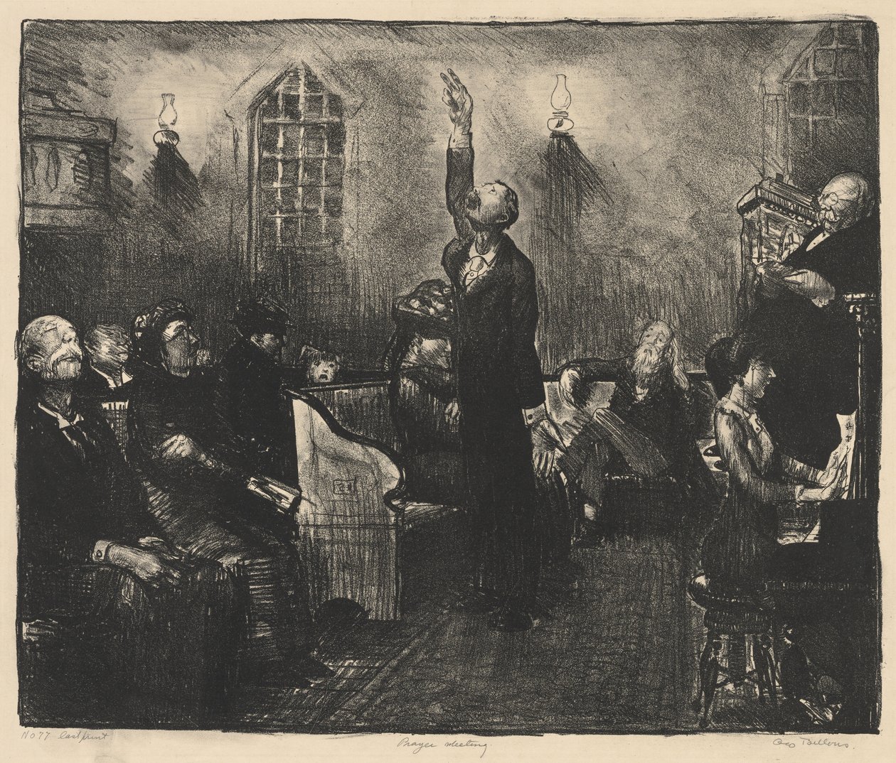 Imatalálkozó, Első kő alkotó: George Bellows