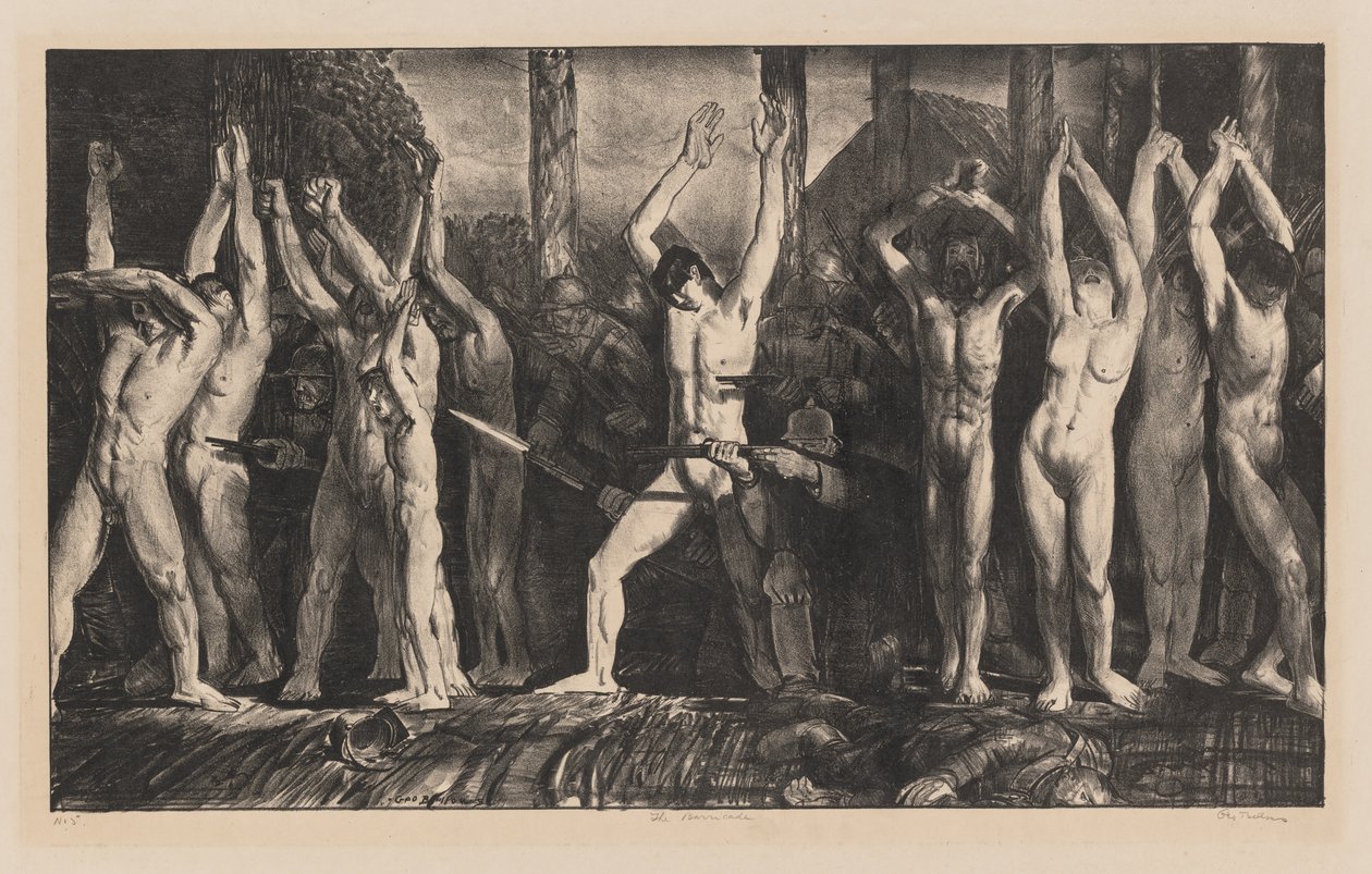 A barikád, az első kő alkotó: George Bellows