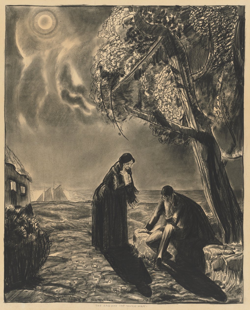 A Hag és a fiatalember alkotó: George Bellows