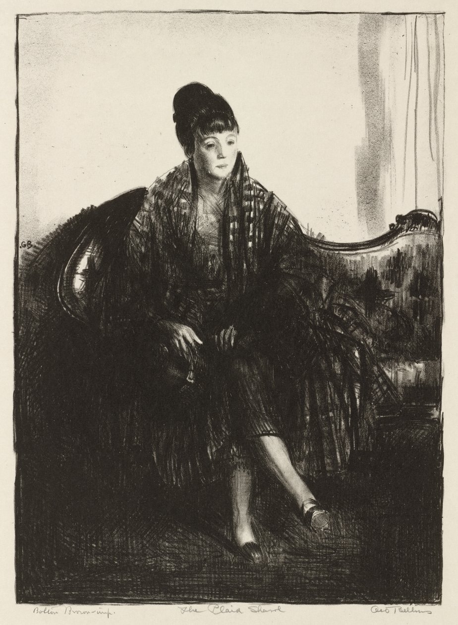 A kockás kendő alkotó: George Bellows