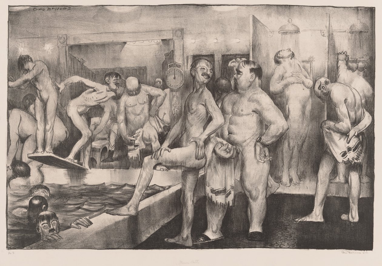 A zuhany-fürdő alkotó: George Bellows