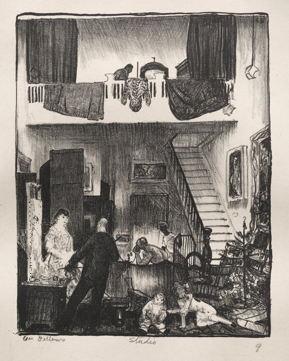 A műterem, 1916 karácsonya alkotó: George Bellows