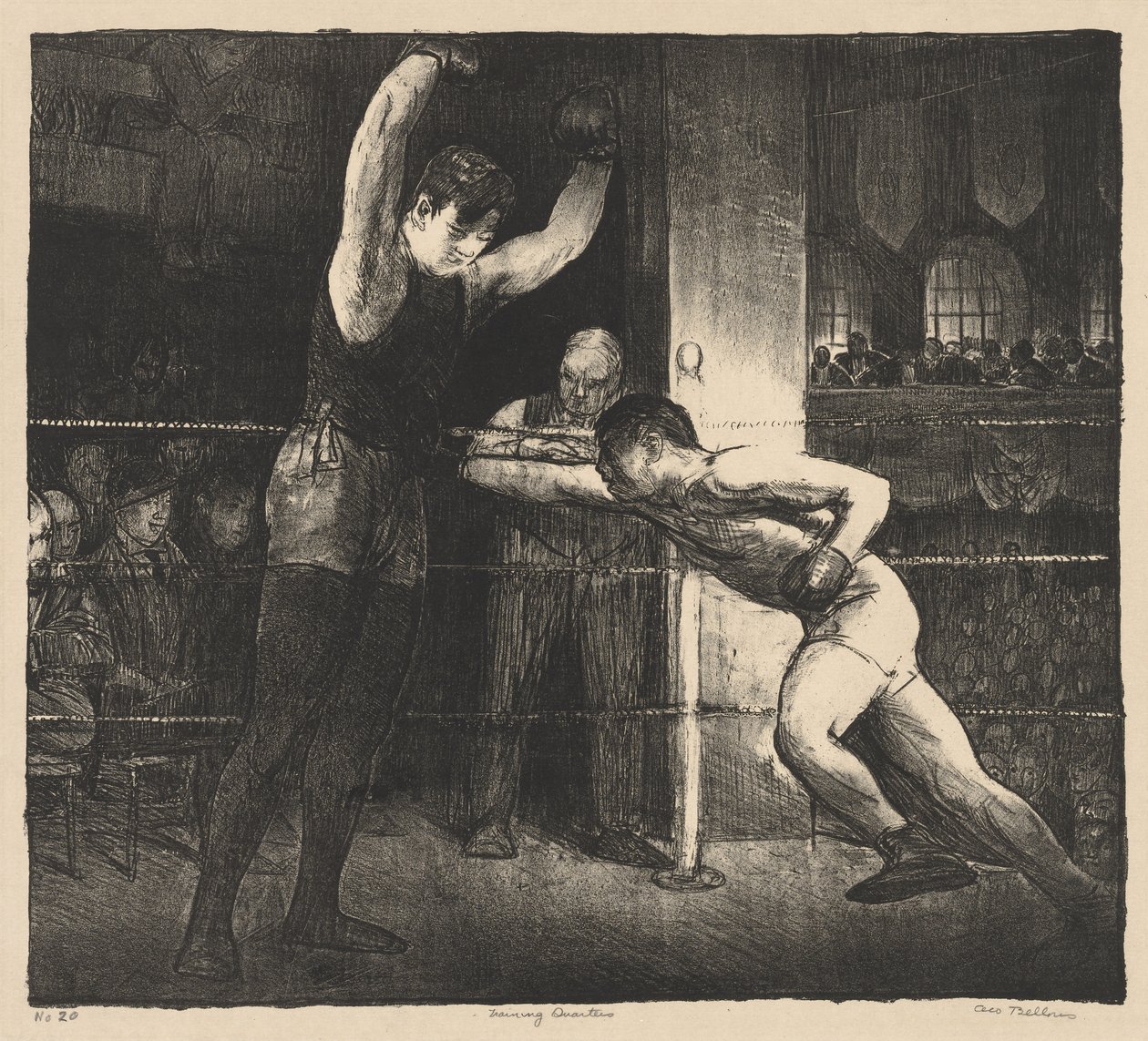 Kiképzőtelep alkotó: George Bellows