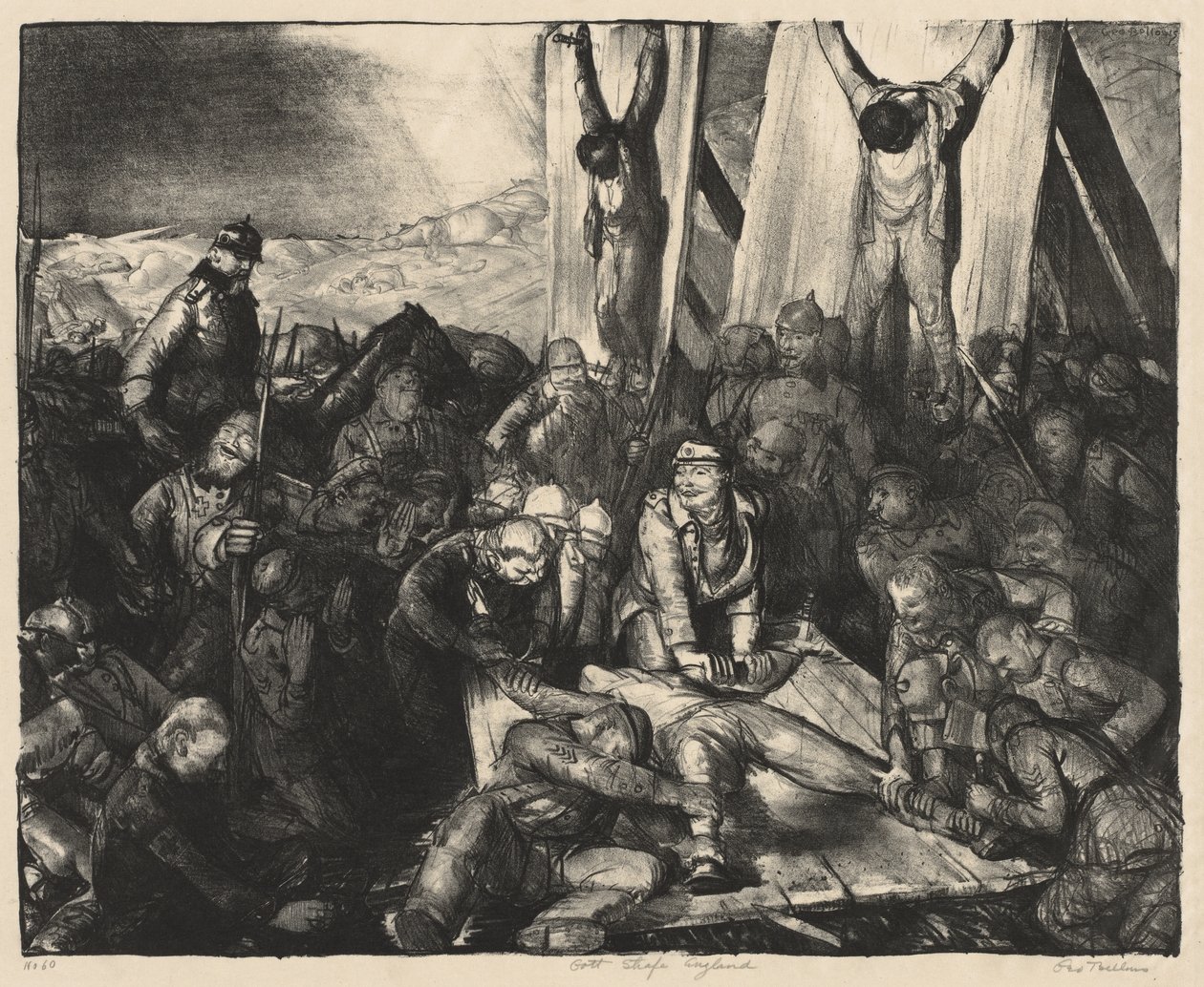 War Series:  Isten büntetése, Anglia alkotó: George Bellows
