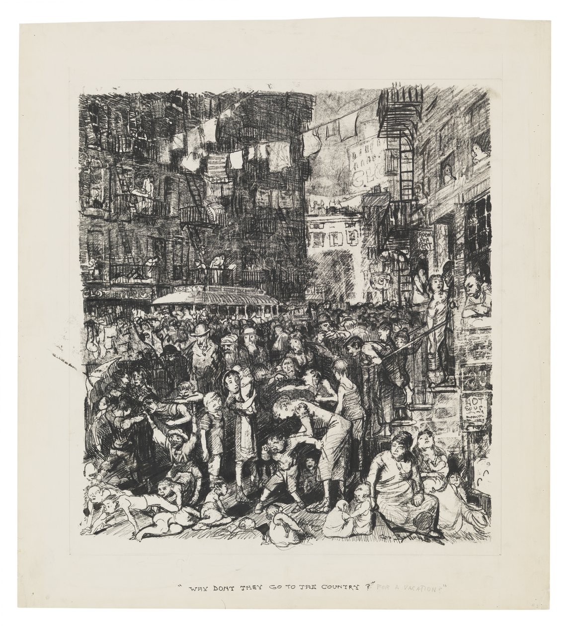 Miért nem mennek vidékre nyaralni? alkotó: George Bellows