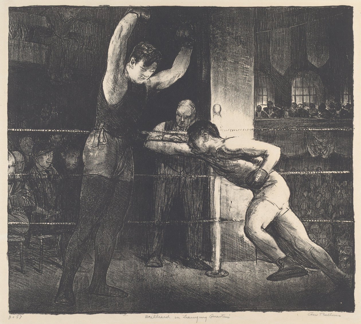 Willard a kiképzőnegyedben alkotó: George Bellows