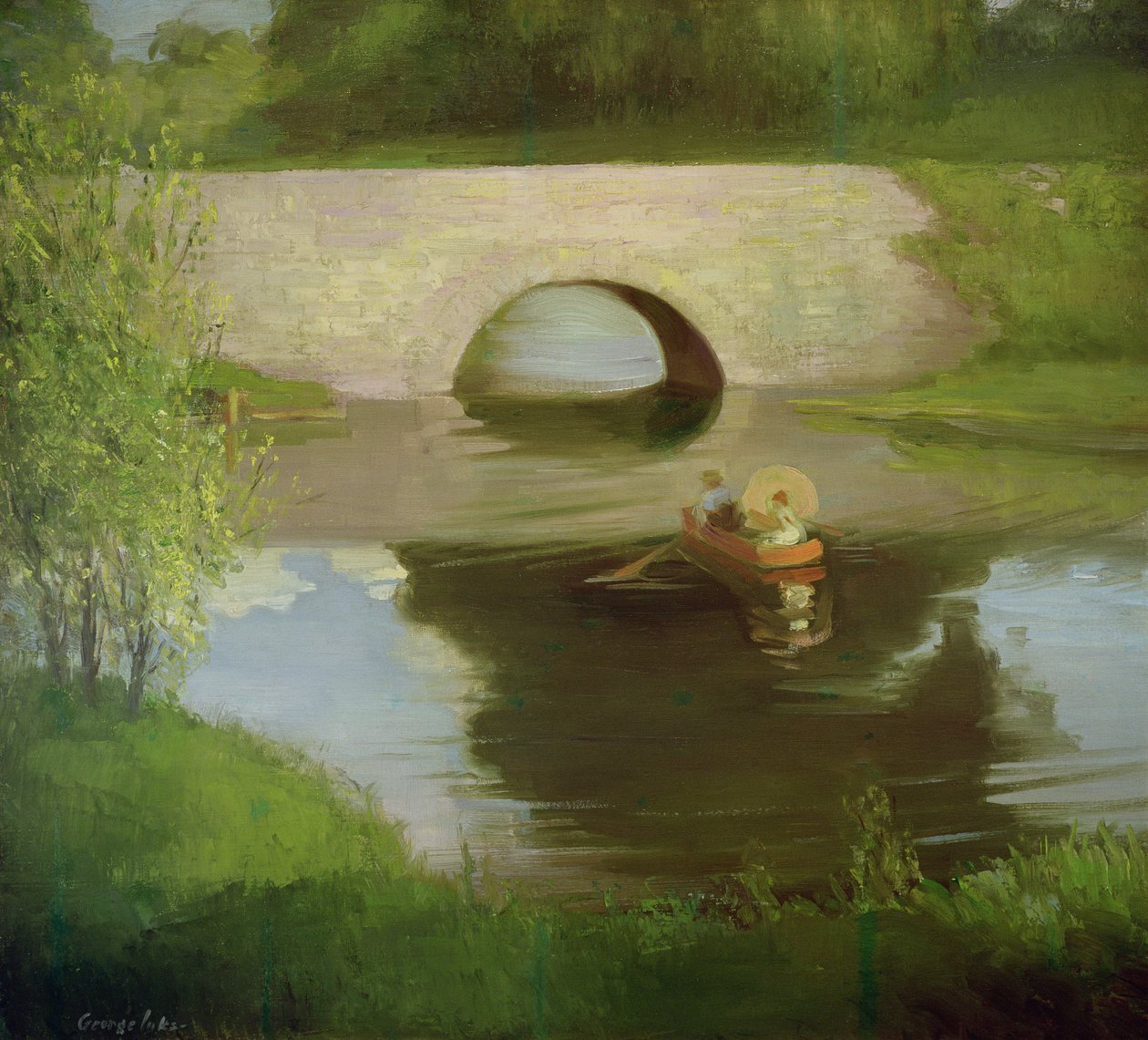 Central Park (olaj, vászon) alkotó: George Benjamin Luks