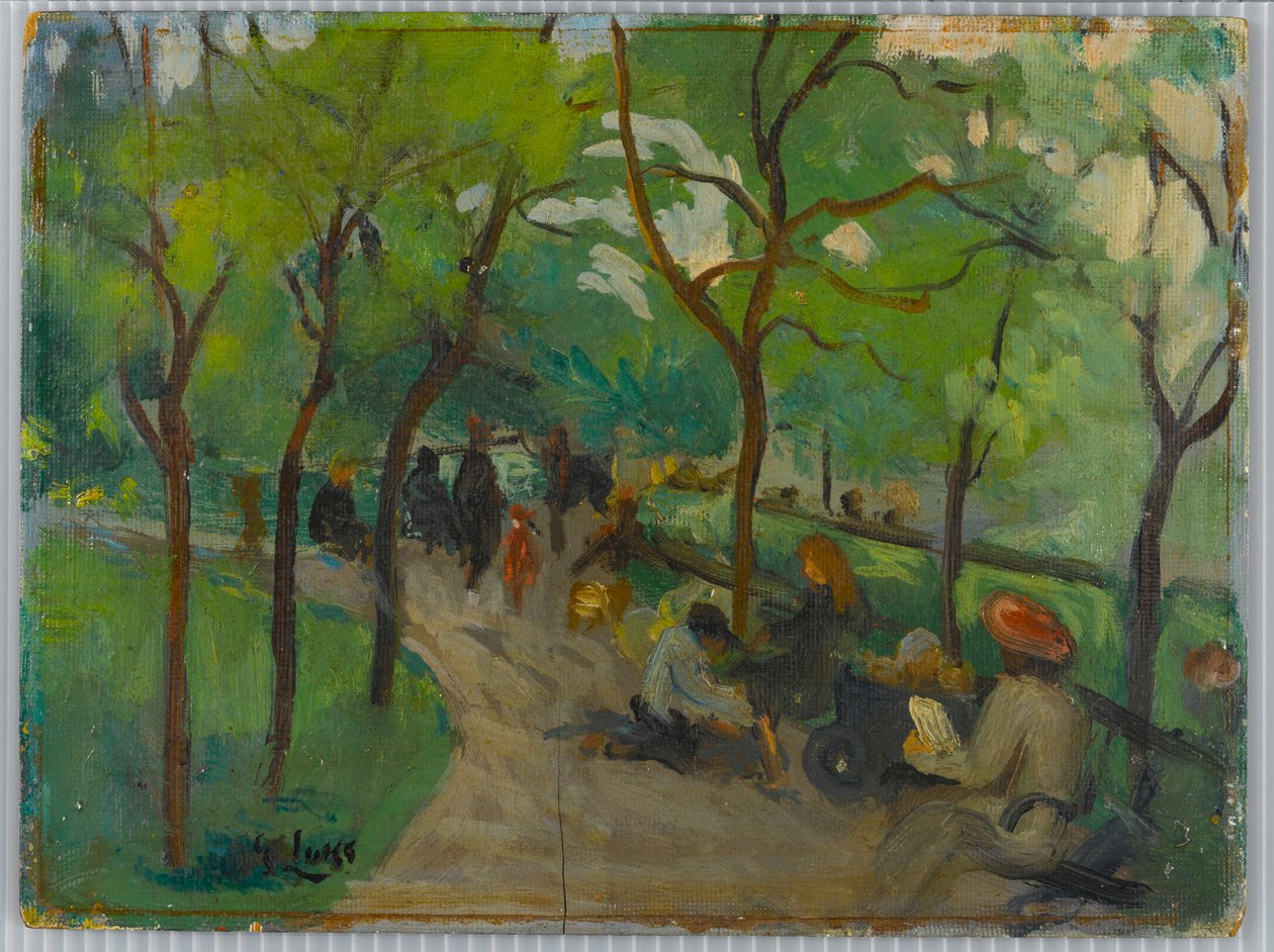 Prospect Park, 1902-1910 körül (olaj, panel) alkotó: George Benjamin Luks