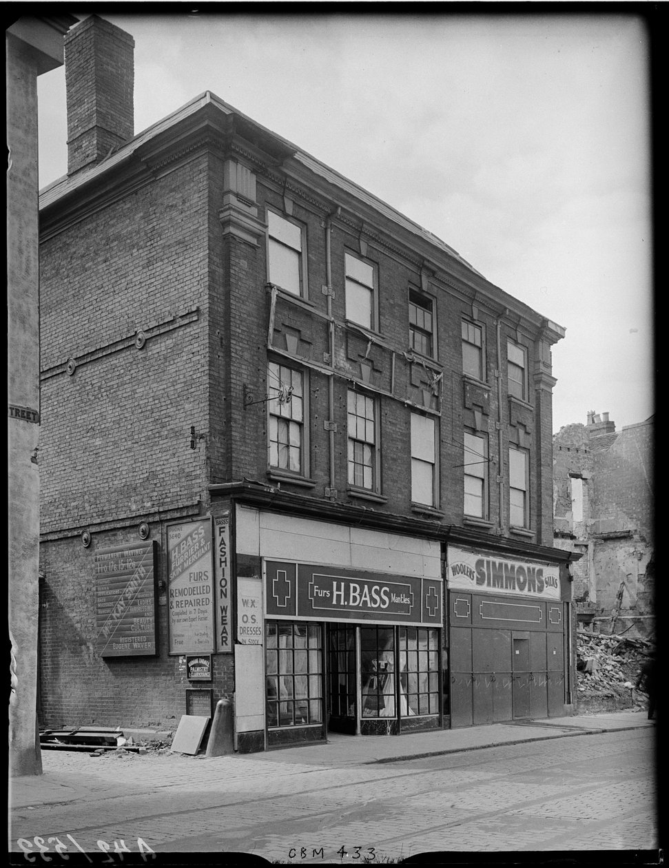 5-5A Fleet Street, Coventry, 1941. alkotó: George Bernard Mason