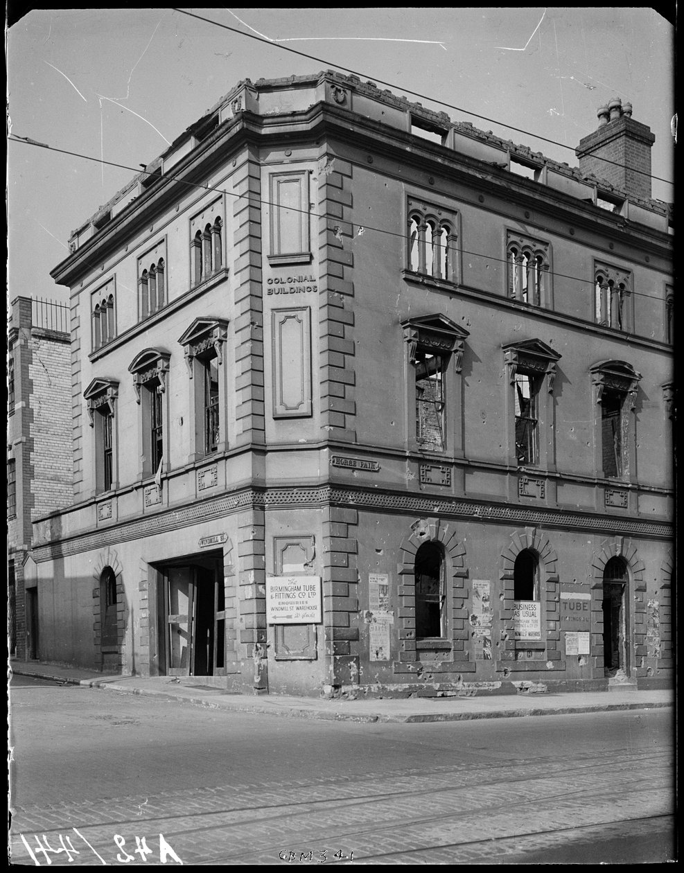 Colonial Buildings, 7 Horsefair, Ladywood, Birmingham, 1941. alkotó: George Bernard Mason