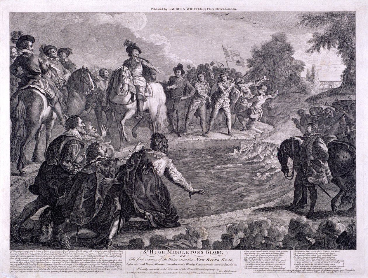 New River Head, Finsbury, London, 1740 alkotó: George Bickham