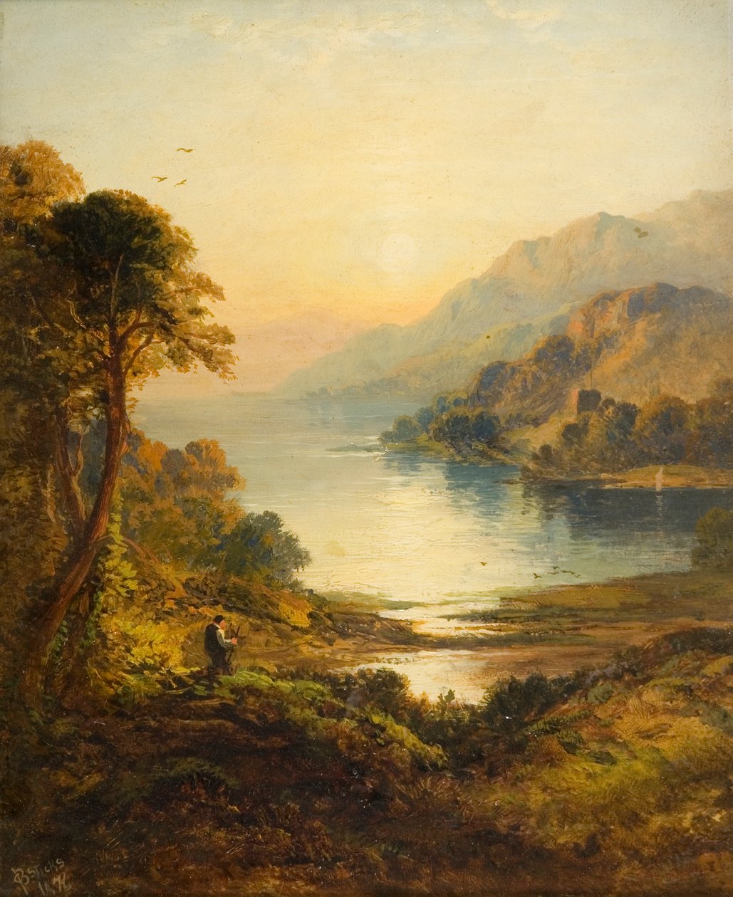 Kyles of Bute, Argyll, 1876 alkotó: George Blackie Sticks