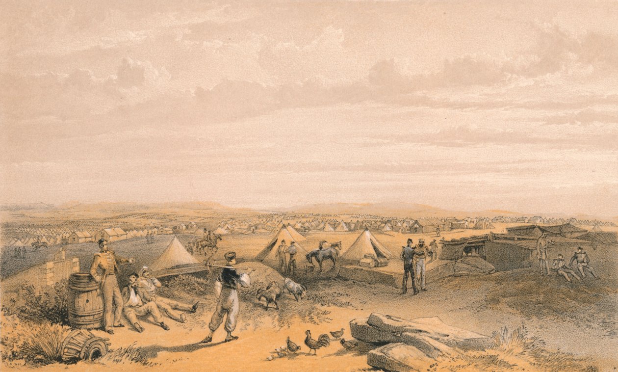 „A 4. hadosztály tábora”, 1856 alkotó: George Brackenbury