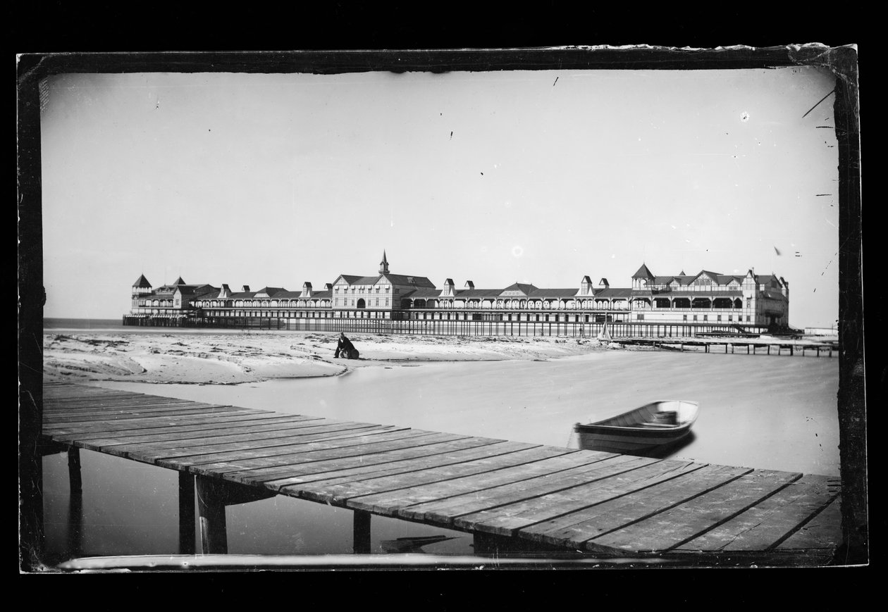 Vas móló, Coney Island, Brooklyn, 1872-87 körül (nedves kollódium negatív) alkotó: George Bradford Brainerd