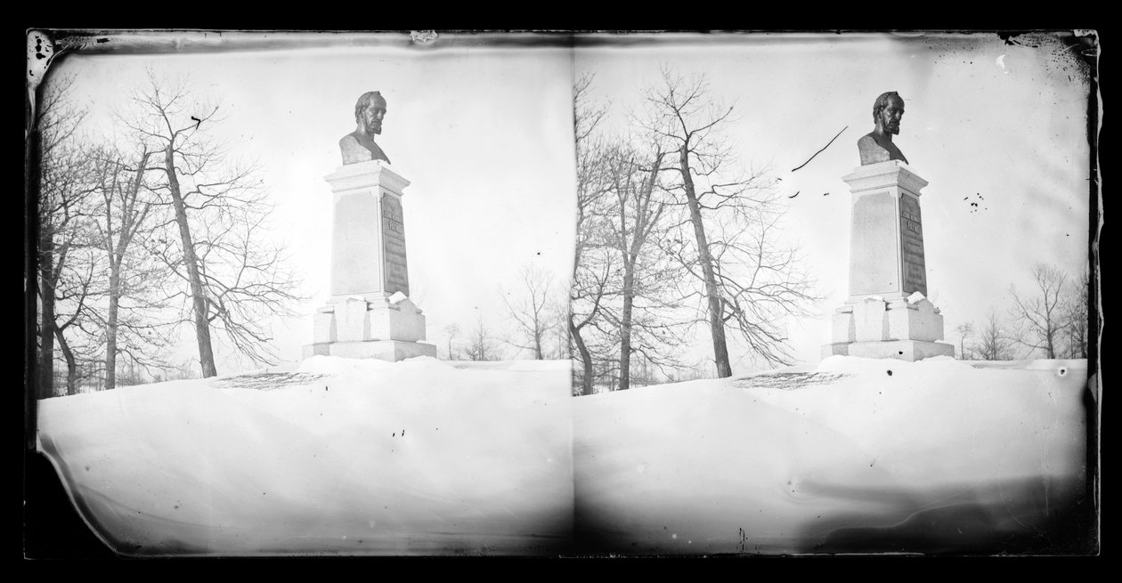 Paynes mellszobra, Prospect Park, Brooklyn, 1872-87 (nedves kollódium negatív) alkotó: George Bradford Brainerd