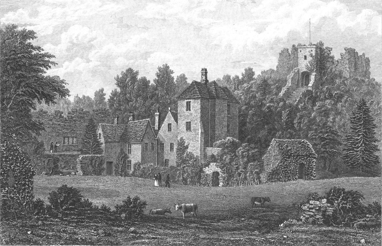 Carisbrooke kastély, Newport, Isle of Wight, 19. század eleje alkotó: George Brannon