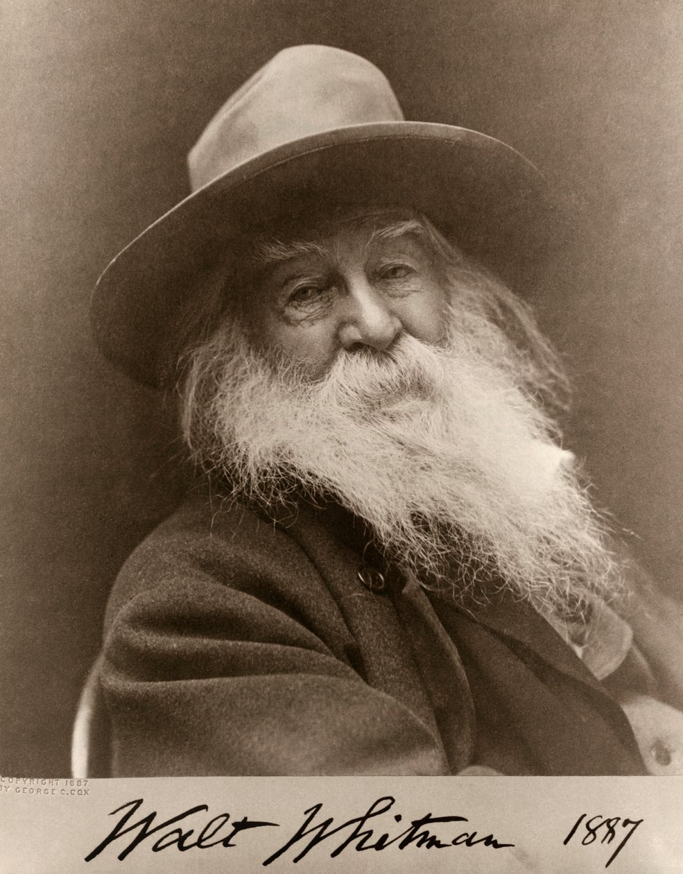 Walt Whitman portréja 1887-ben alkotó: George C. Cox
