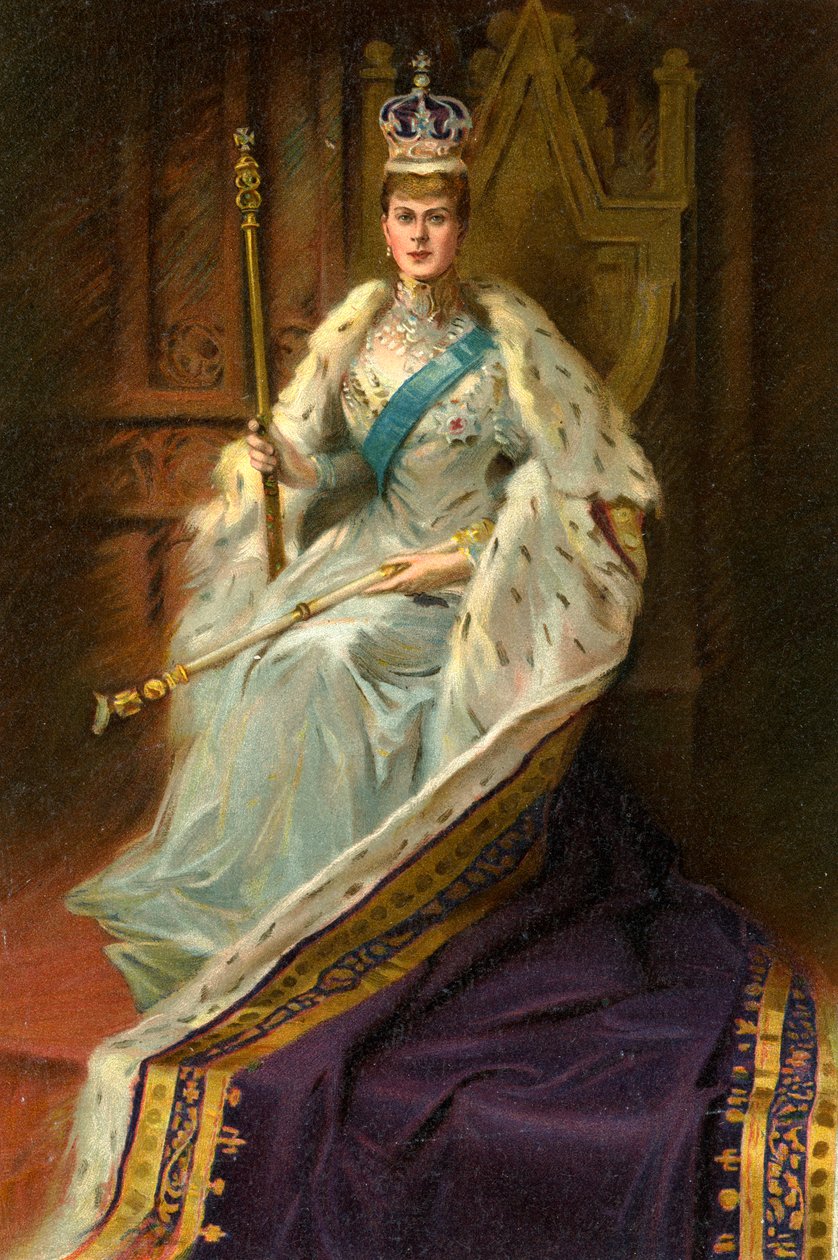 Mary of Teck, az Egyesült Királyság V. György királynője, 1911. alkotó: George C Wilmshurst