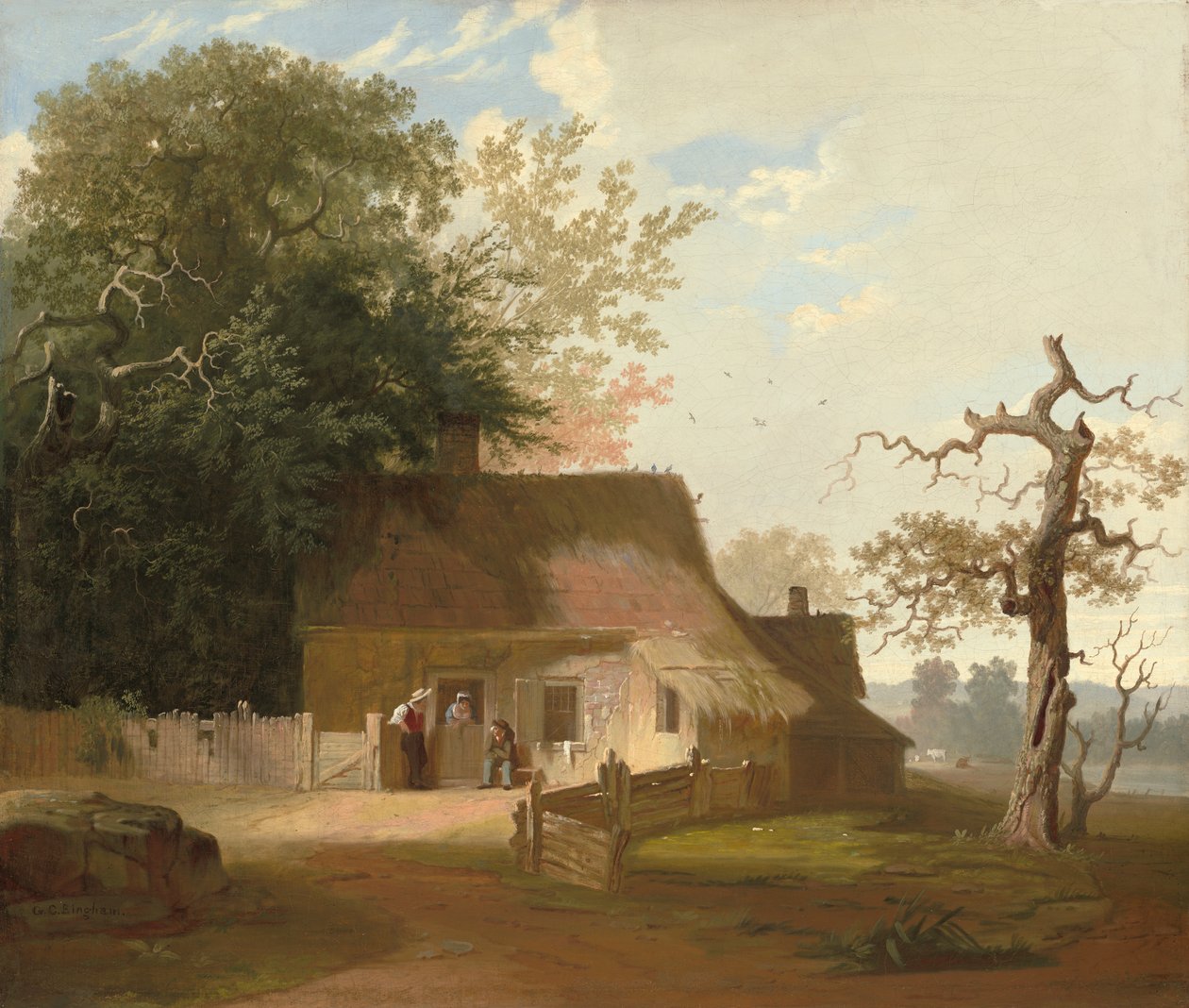 Cottage táj alkotó: George Caleb Bingham