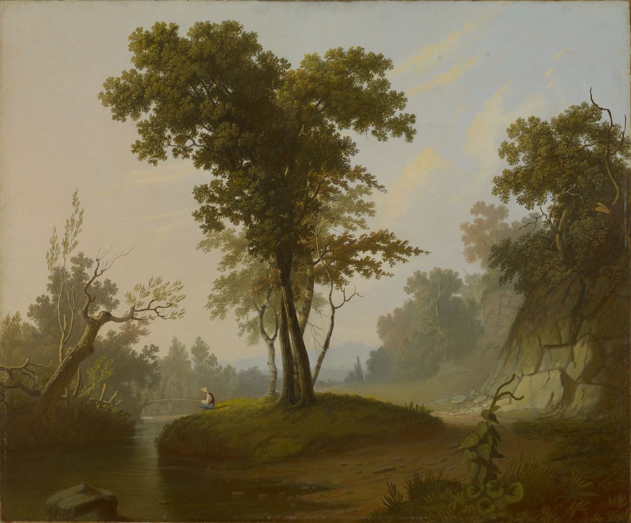 Tájkép halászokkal alkotó: George Caleb Bingham