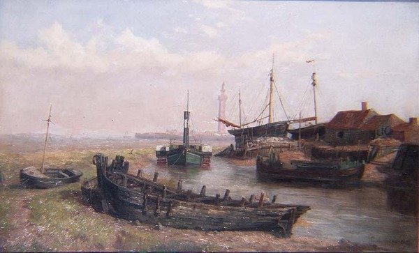 A Freshney folyó torkolata, Grimsby közelében, Lincolnshire államban alkotó: George Cammidge
