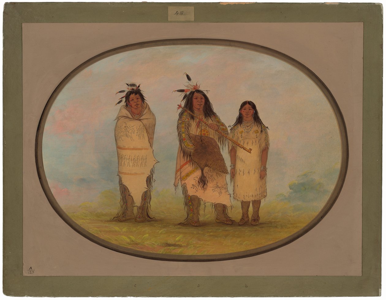 Egy Cheyenne főnök, a felesége és egy gyógyszerész alkotó: George Catlin