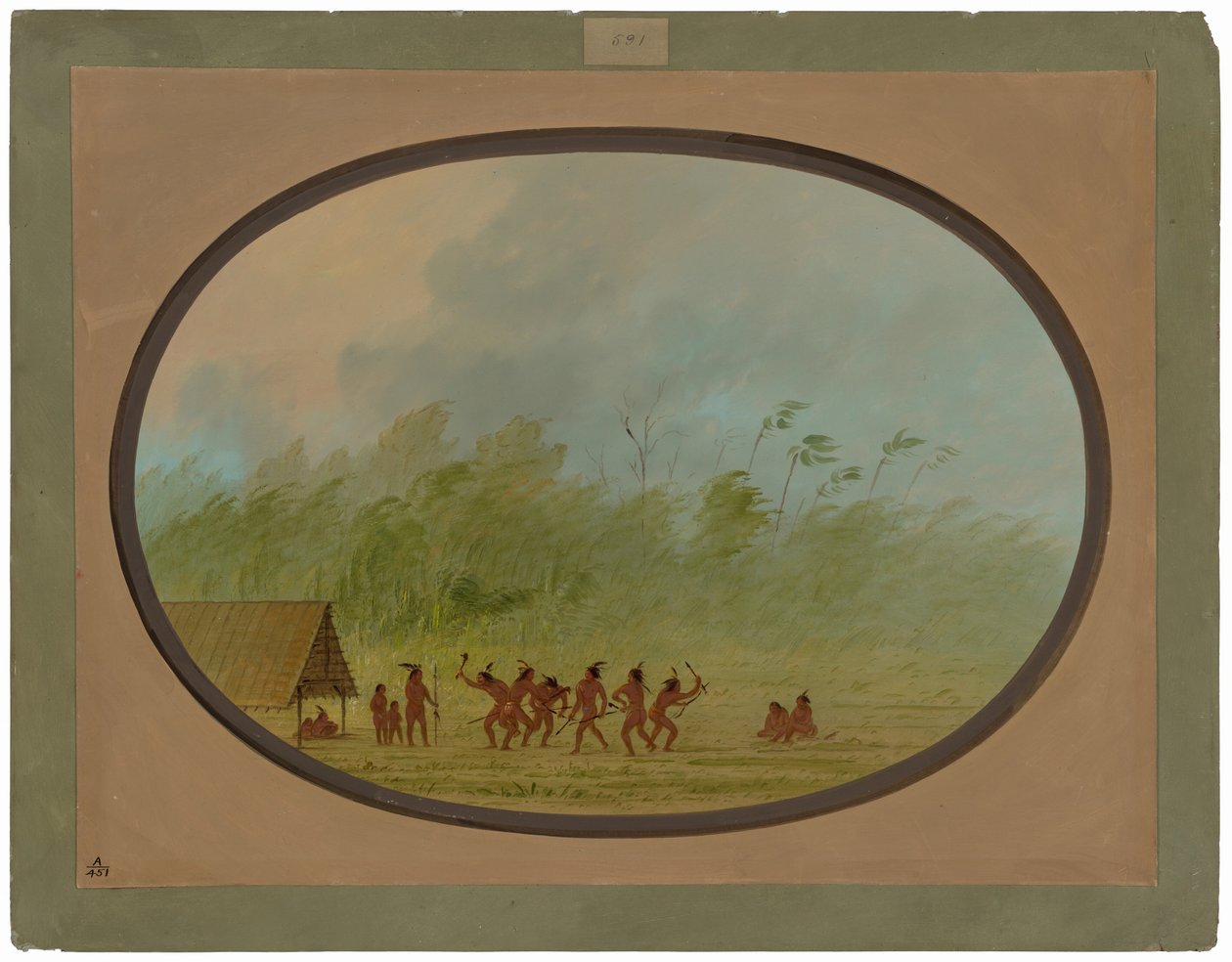 Egy connibo indián sátor alkotó: George Catlin
